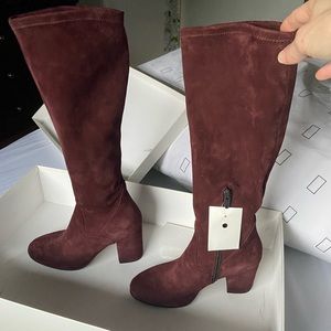New with tags suede boots - Bordeaux color